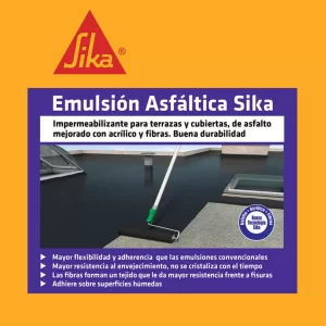 Emulsión Asfáltica Sika impermeabilizante asfáltico para cubiertas y terrazas 18Kg