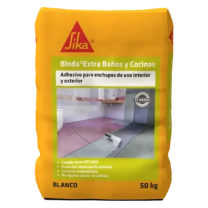 Sika Binda Extra Baños y Cocinas Gris pega enchapes interiores y exteriores 50KG