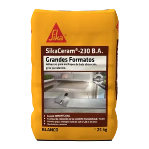 SikaCeram 230 BA Grandes Formatos Gris mortero para pegar ceramica 25KG