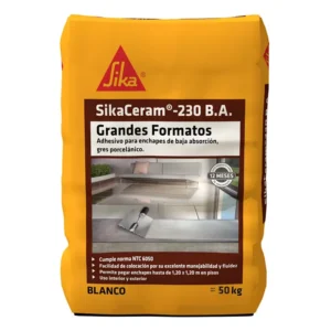SikaCeram 230 BA Grandes Formatos Gris mortero para pegar ceramica 50KG