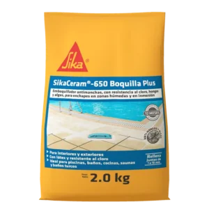 SikaCeram-650 Boquilla Plus emboquillador antimanchas para enchapes en zonas húmedas y piscinas 2KG