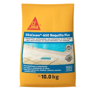 SikaCeram-650 Boquilla Plus emboquillador antimanchas para enchapes en zonas húmedas y piscinas 10KG
